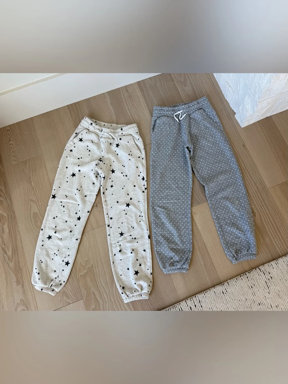 Old Navy Star & Dot Sweatpants - Cream with Black Stars & Gray with White Dots